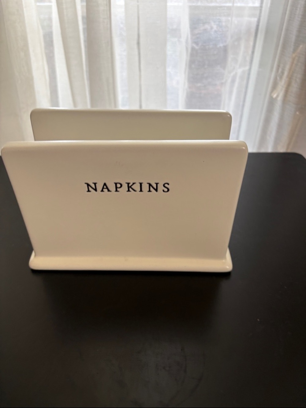 Hearth & Hand White 'NAPKINS' Ceramic Napkin Holder